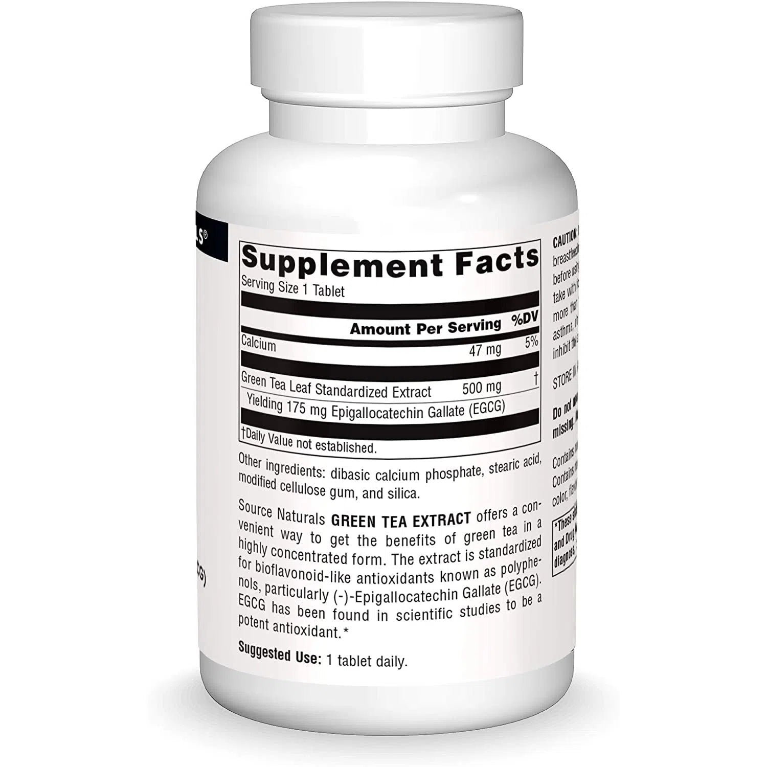 Source Naturals Green Tea Extract 500mg - Premium Antioxidant Supplement for Weight Management & Energy Boost - Supports Metabolism & Immune Health - Perfect for Daily Wellness & Detox Routine