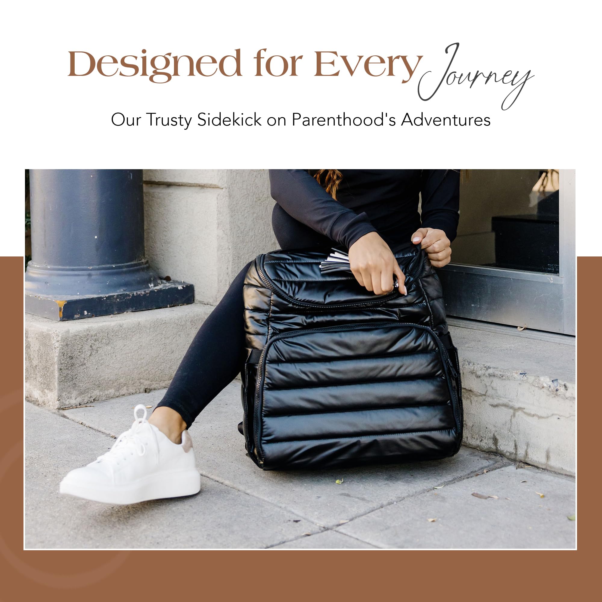 Citi Collective Gallery Diaper Bag Backpack - Stylish & Spacious Baby Travel Backpack for Moms - Fits 15