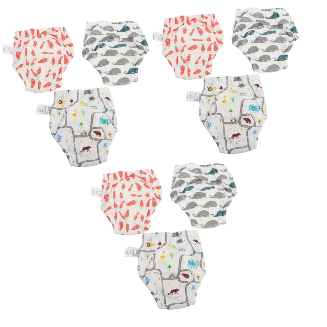 Vaguelly 9-Pack Newborn Training Pants - Soft Breathable Gauze Diaper Underwear for Baby Boys & Girls | Perfect for Potty Training, Overnight Protection & Daytime Use