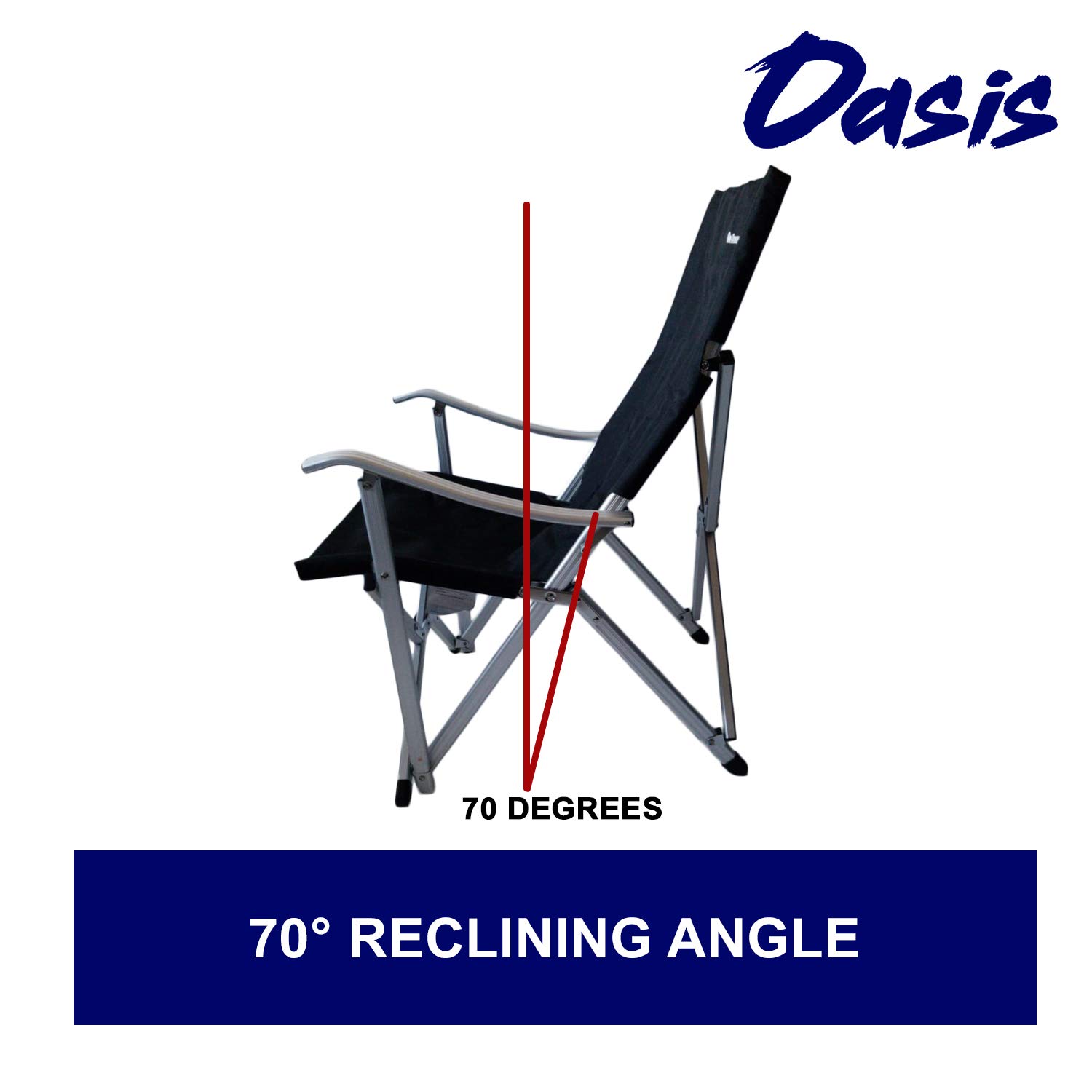 Oasis Cool Folding Chair with Advanced Seat Technology - 250 lb Weight Capacity - 10 Year Warranty - Perfect for Camping, Beach, Picnics & Outdoor Events