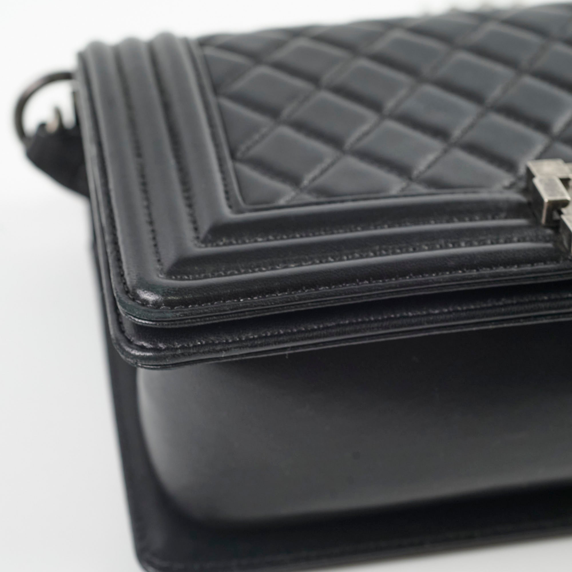 Chanel Old Medium Boy Bag in Black - Luxury Quilted Leather Crossbody Bag for Women | Perfect for Evening Events, Parties & Date Nights