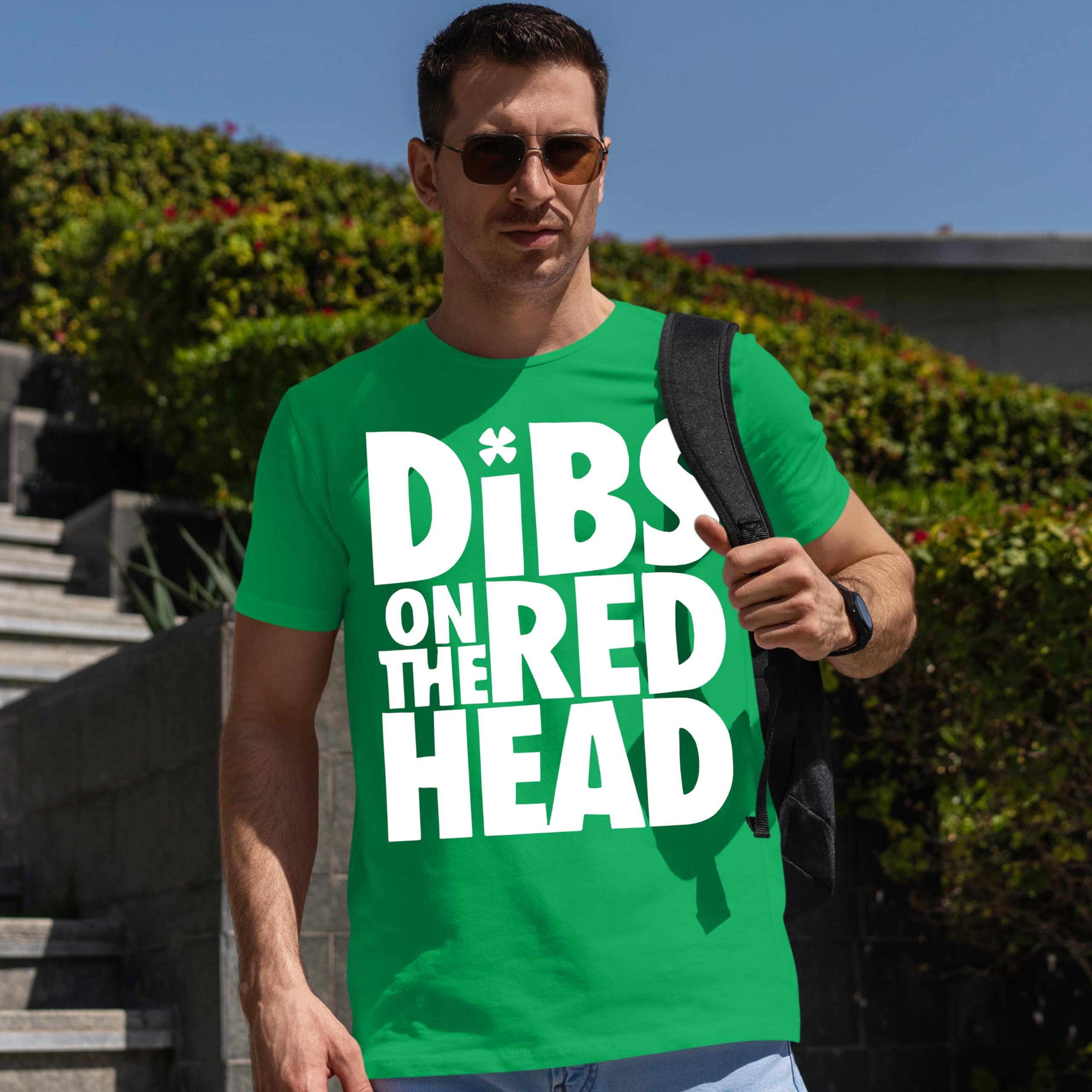 Funny Irish St. Patrick's Day Shirt - Unisex Dibs on The Redhead Graphic Tee for Men & Women | Perfect for Pub Crawls, Irish Festivals & St. Paddy's Day Celebrations