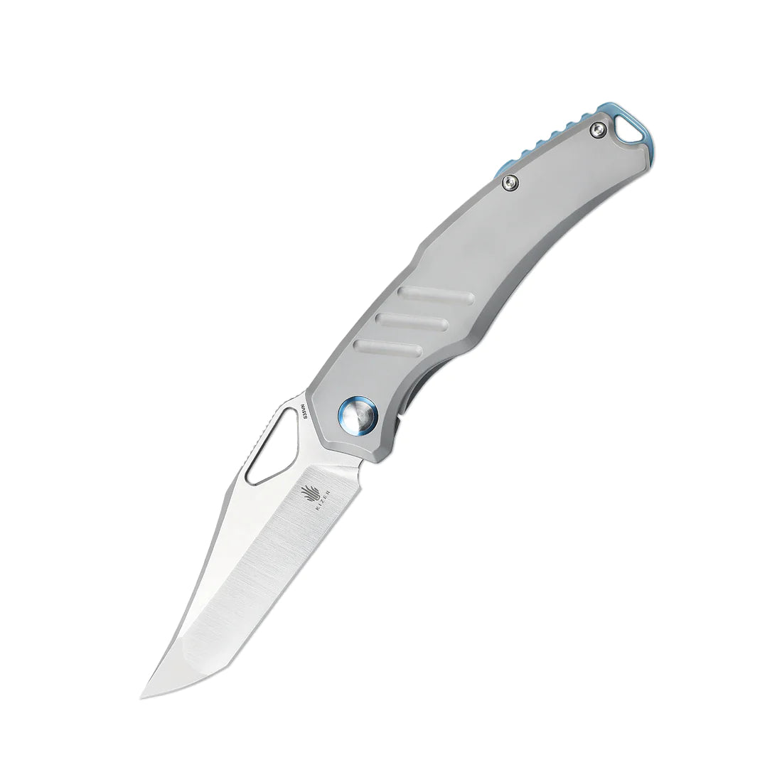 Kizer Ki3625A1 Torngat EDC Pocket Knife - S35VN Stainless Steel Satin Blade & Stonewashed Titanium Handle - Perfect for Camping, Hiking, and Outdoor Survival Gear