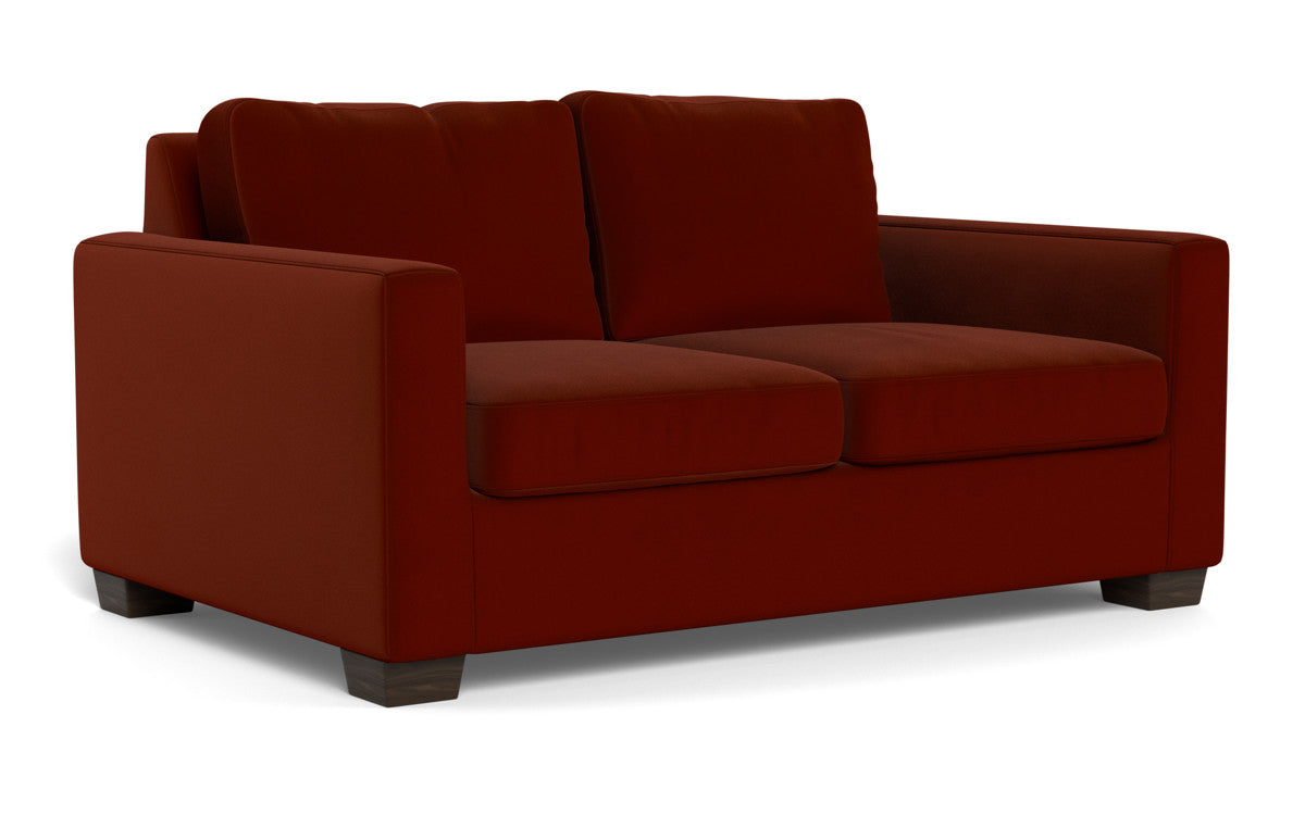 Track 62 Loveseat - Modern 2-Seater Sofa for Small Spaces, Comfortable Fabric Couch with Sturdy Wooden Legs - Perfect for Apartments, Living Rooms and Cozy Home Decor