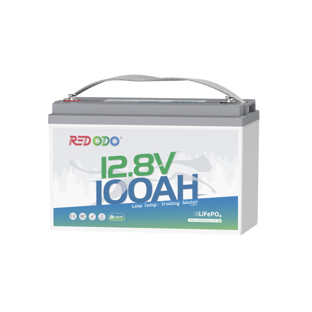 Redodo 12V 100Ah Deep Cycle Lithium Battery for Trolling Motors - Low Temperature Protection & Long Lifespan - Perfect for Kayak Fishing, RV Camping & Marine Applications