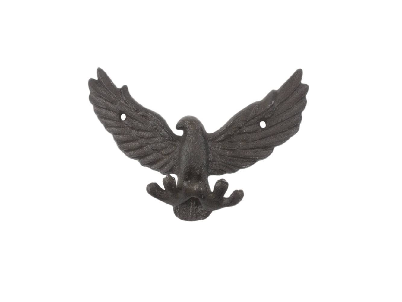 Handmade Nautical Wall Hooks - Cast Iron Eagle Claw Hooks 6 Inch - Rustic Coastal Decor for Hanging Coats, Hats, and Towels - Perfect for Beach House, Cabin, or Marine-Themed Room Decor