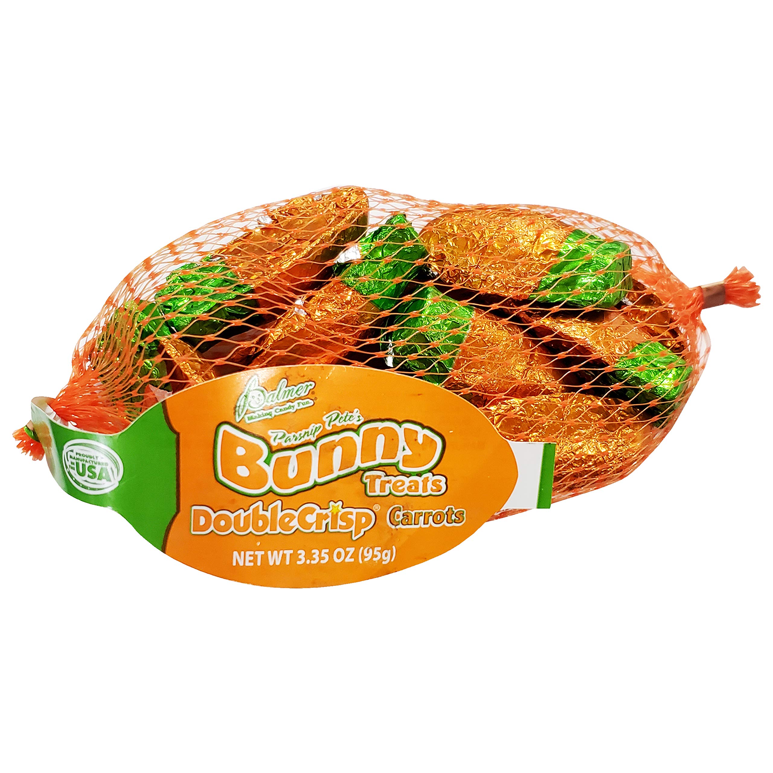 Palmer Parsnip Pete's Double Crispy Milk Chocolate Carrot-Shaped Treats (3 Pack, 10.05oz) - Easter Basket Fillers, Party Favors & Holiday Gifts