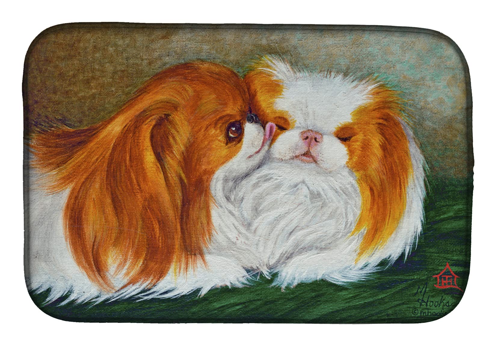 Japanese Chin Dish Drying Mat - Absorbent Kitchen Counter Pad for Dishes, 14x21