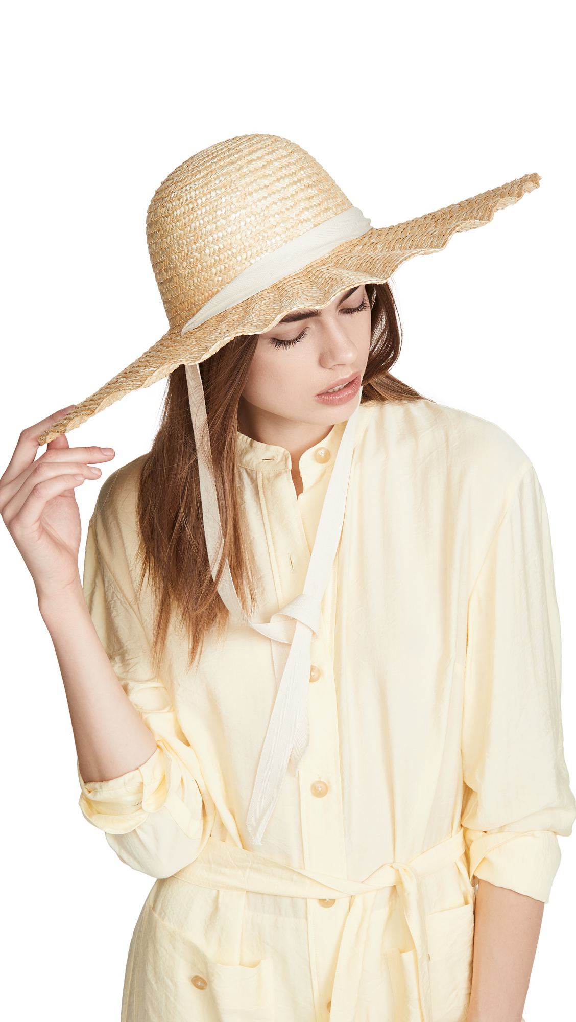 Lack of Color Scalloped Dolce Hat - Women's Wide Brim Sun Hat for Beach, Wedding & Summer Outdoor Activities | UPF 50+ Sun Protection