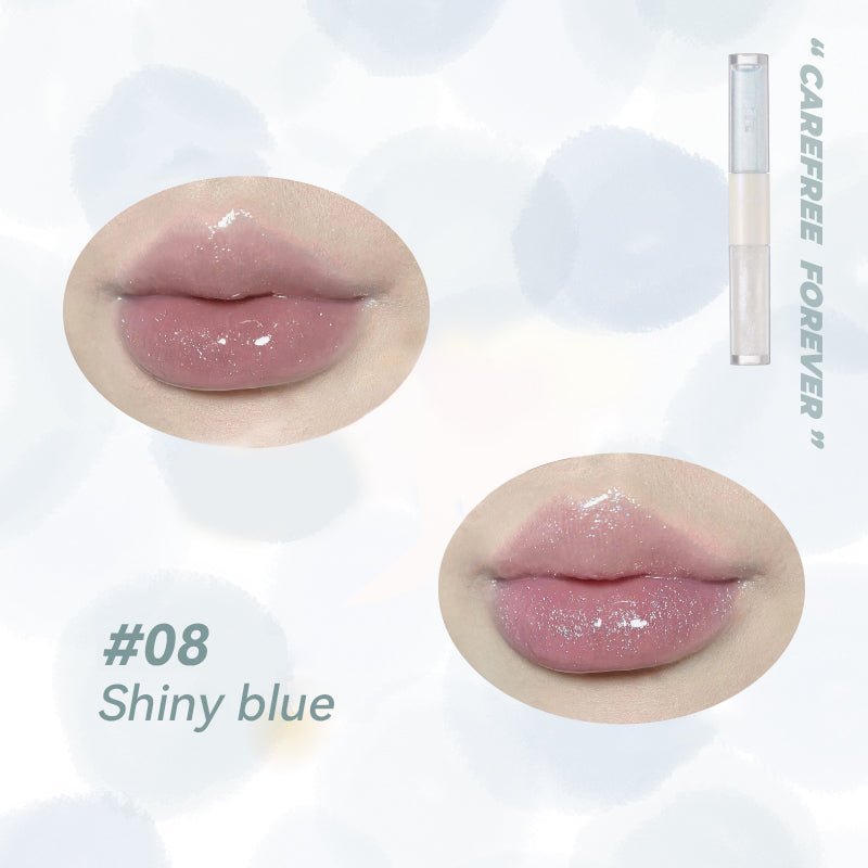 LEEMEMBER Glossy Series Double Ended Lip Gloss - High Shine, Non-Sticky Formula for Luscious Lips | Perfect for Day & Night Wear, Parties & Special Occasions