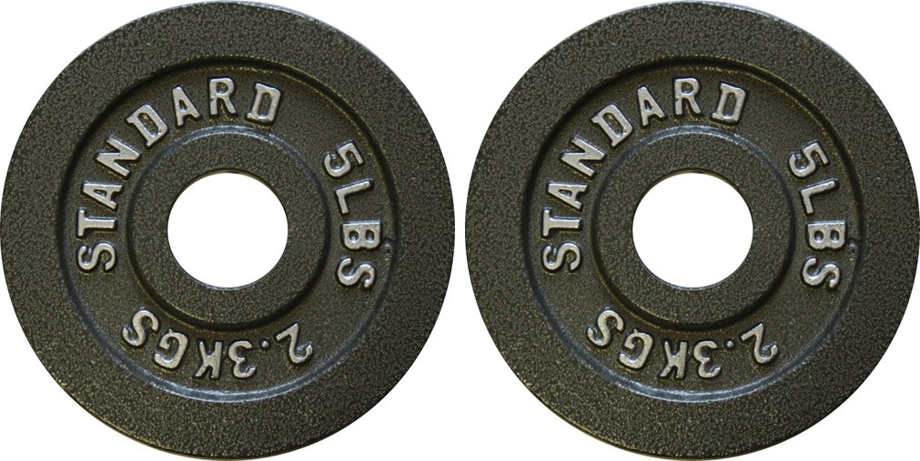 Ader Olympic 2-Inch Gray Bumper Plates Set - 1.25lb, 5lb, 10lb Weight Plates for CrossFit, Home Gym & Strength Training