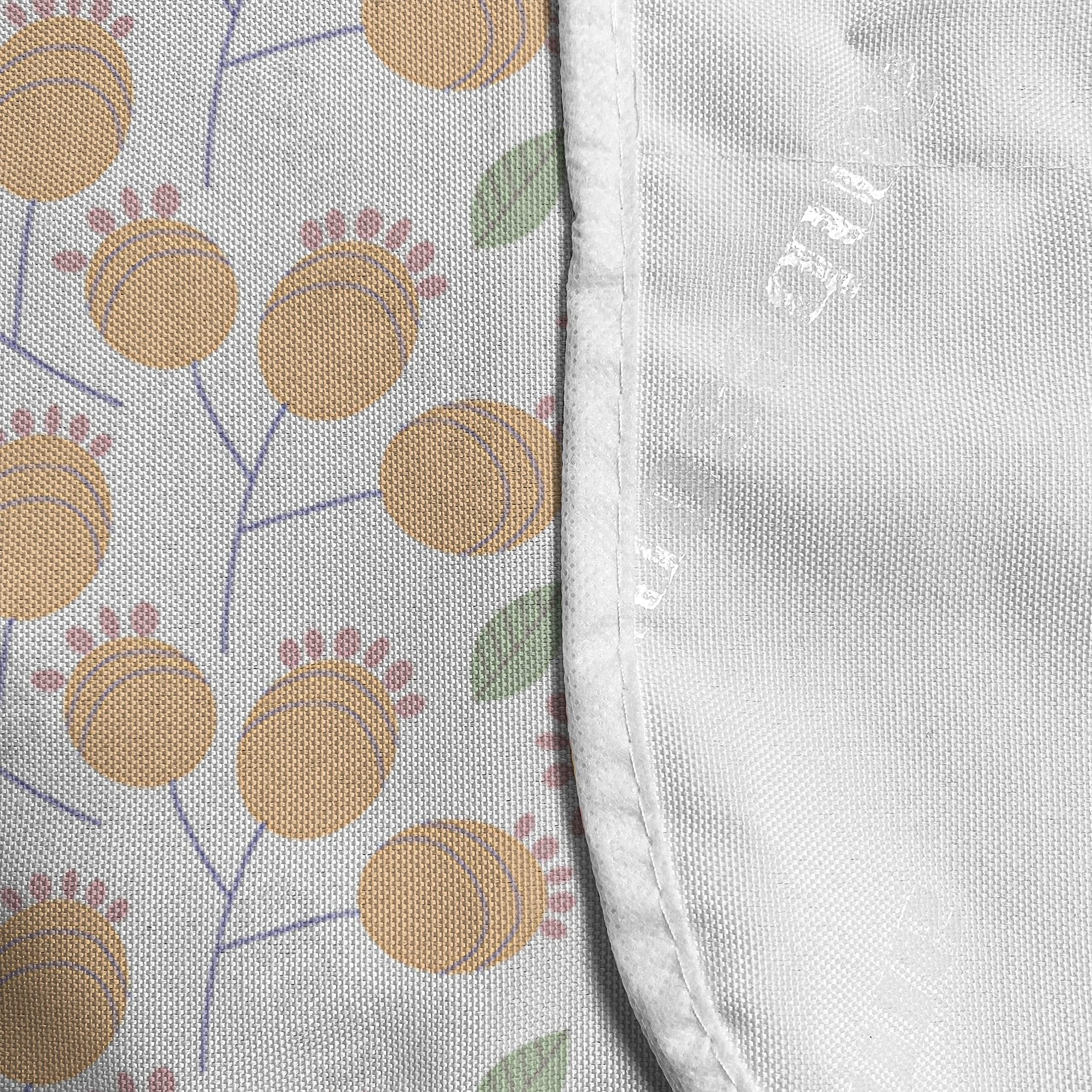 Ambesonne Floral Microwave Cover - Waterproof Kitchen Organizer with Pockets, 36x12 Inches, Peach Almond Green - Modern Abstract Botanic Flowers Design for Microwave Protection & Kitchen Decor