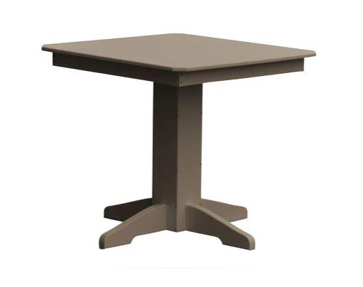 A&L Furniture Square Dining Table with Free 2 Umbrella Holes - Perfect for Outdoor Patio, Garden, and Backyard Dining
