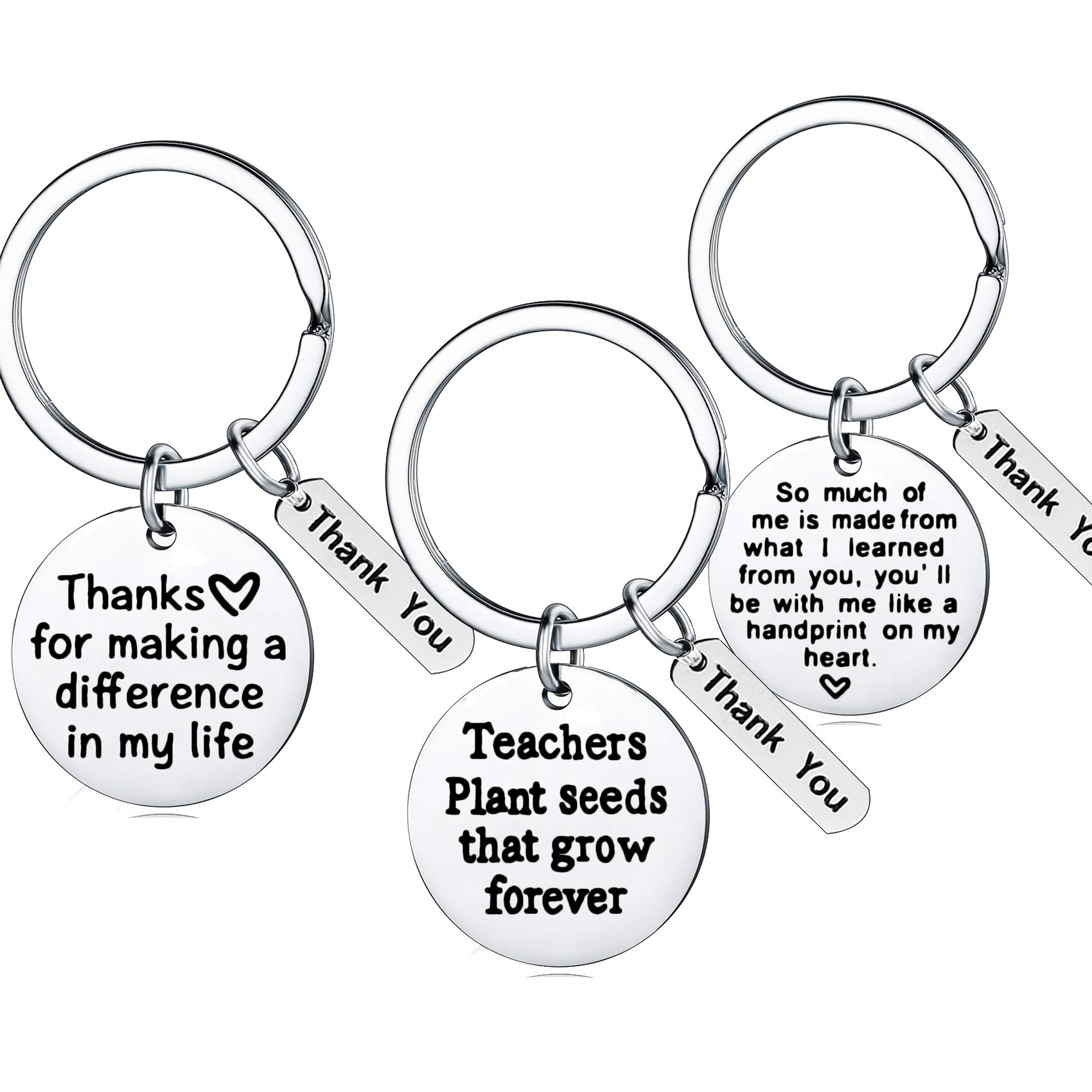 Teacher Keychain Gift Set - 3PC Jewelry for Women Educators, Perfect for Appreciation & Birthdays