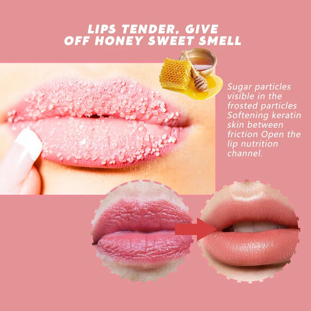 Exfoliating Lip Scrub for Dry Lips - Peach Flavor | Moisturizing & Gentle Lip Care for Soft, Smooth Lips | Perfect for Winter Skincare & Pre-Lipstick Prep