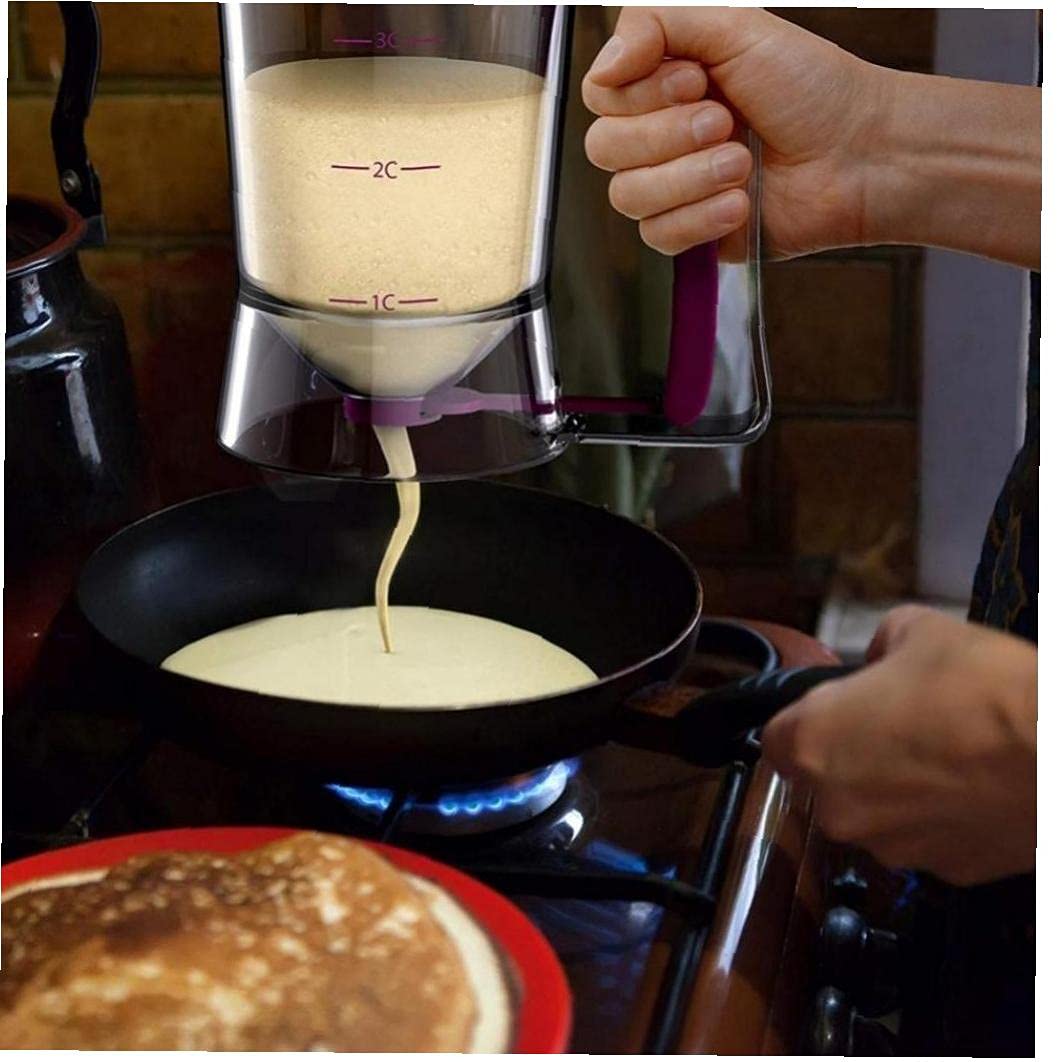 1pc Manual Pancake Batter Dispenser - Dough Cream Separator Tool for Cakes, Butter & Whisk - Baking Measuring Cup & Mixing Tool - Perfect for Home Bakeries, Breakfast Prep & Dessert Making