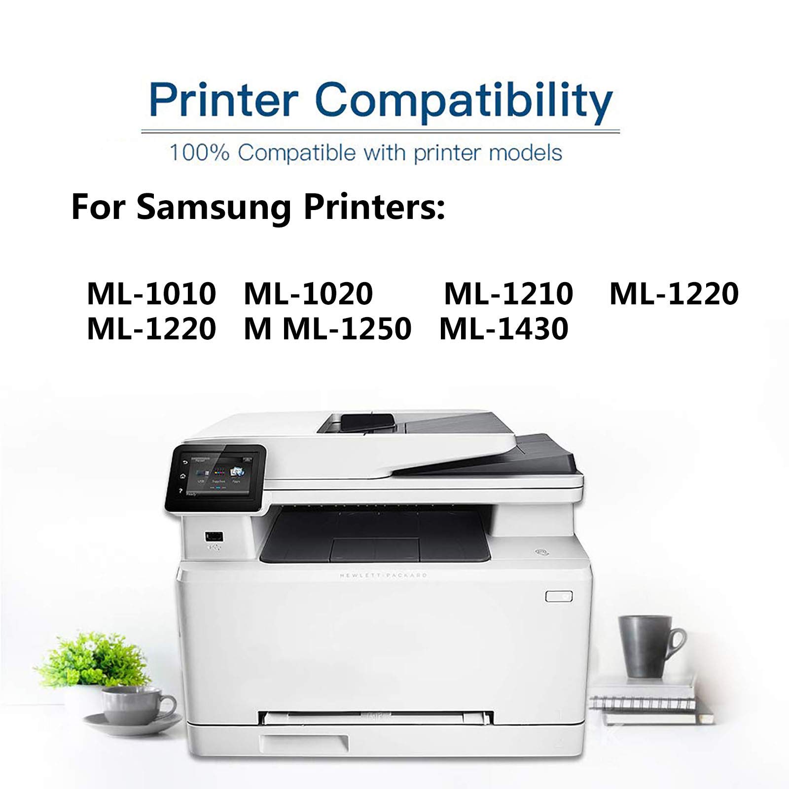 High Yield 1210D3 ML-1210D3 Compatible Toner Cartridge (1-Pack, Black) for Samsung ML-1250/ML-1430/ML-1220M Printers - Perfect for Home & Office Printing Needs