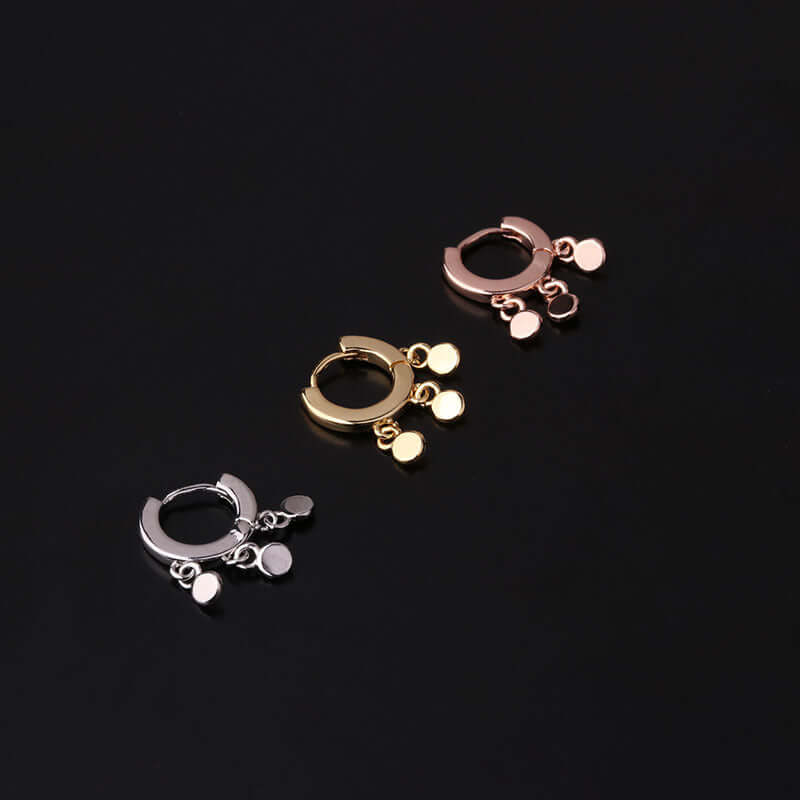 18K Gold Cartilage Huggie Earrings - Tiny Leaf Hoop Earrings for Women | Dainty Minimalist Earrings for Everyday Wear, Gift for Her | HSPJ292