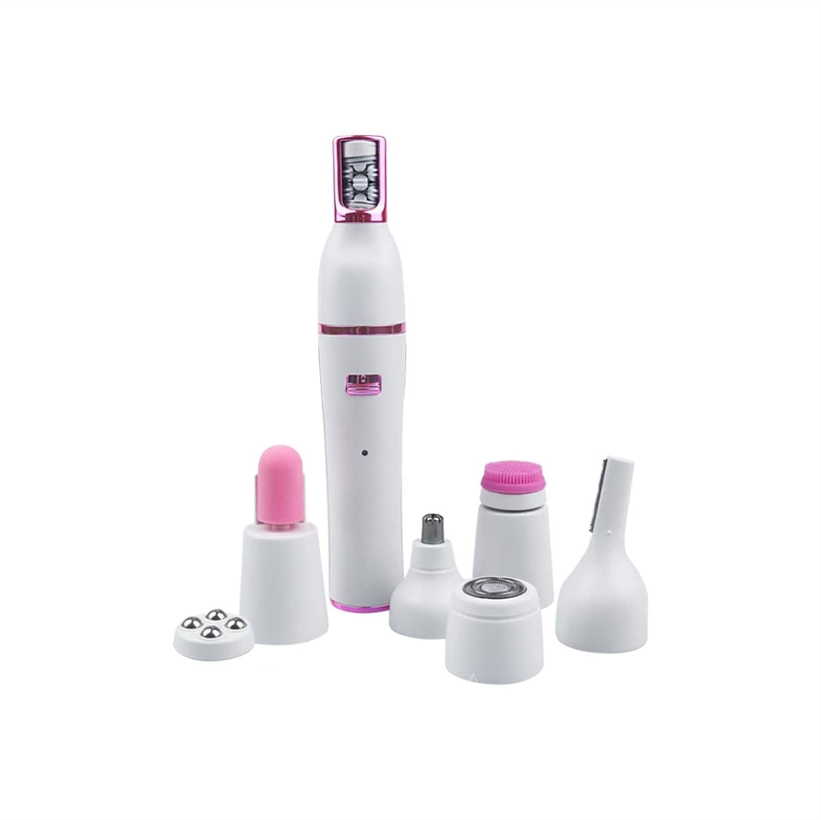 7-in-1 Electric Razor for Women - Painless Bikini Trimmer & Body Hair Remover for Face, Legs, Underarm - Cordless Wet/Dry Ladies Shaver - Portable for Travel, Gym & Home Use
