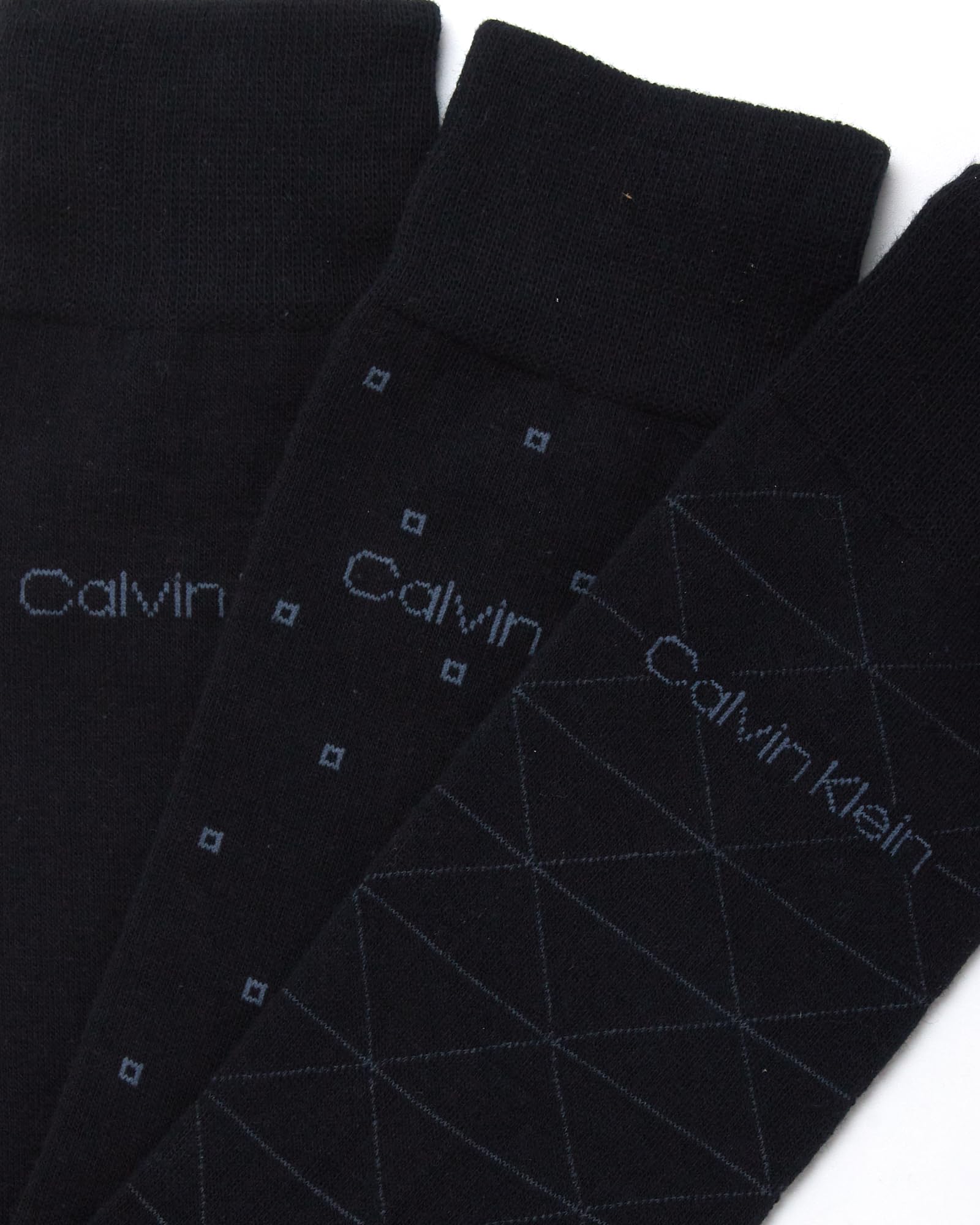 Calvin Klein Men's Dress Socks 6-Pack - Soft Cotton Blend Crew Socks for Business & Formal Wear - Comfortable Pull-On Closure (Sizes 7-12) | Perfect for Office, Weddings & Professional Occasions