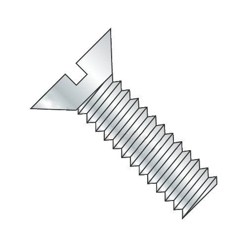 6-32 x 4 Inch Slotted Flat Head Machine Screws, Steel with Zinc Plating (1000 pcs Bulk Pack) - Ideal for Electronics, Furniture Assembly, and DIY Projects