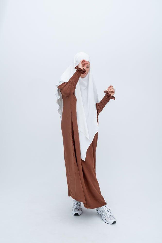 Premium White Prayer Gown for Umrah & Salah - Modest Islamic Abaya for Women - Lightweight & Breathable Fabric for Comfortable Worship at Home or Mosque