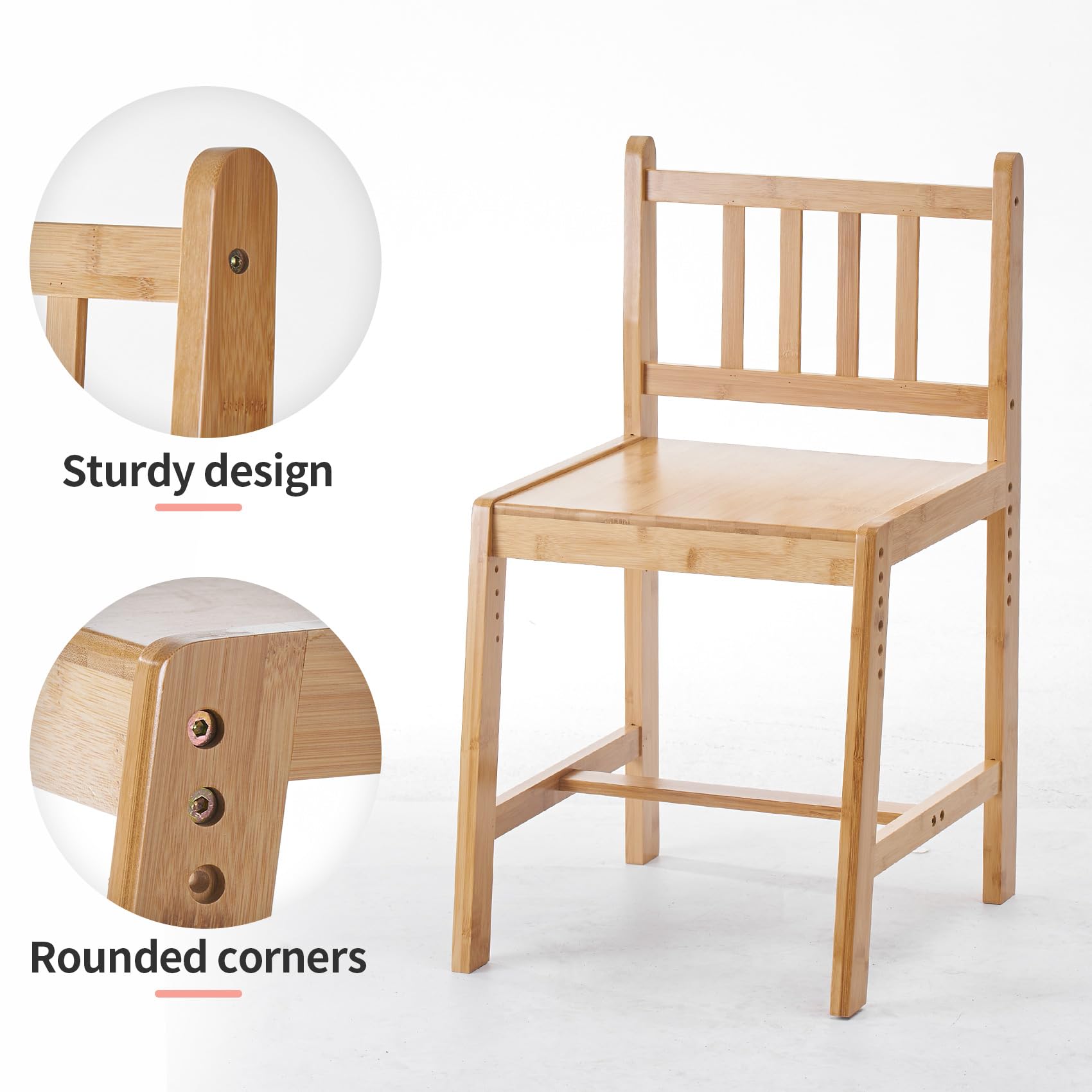 UNICOO Kids Desk and Chair Set - Ergonomic Study Desk for Children with Matching Chair - Durable Modern Homework & Art Station for Boys & Girls (Nature Theme) - Perfect for Homeschooling, Online Learning & Creative Activities