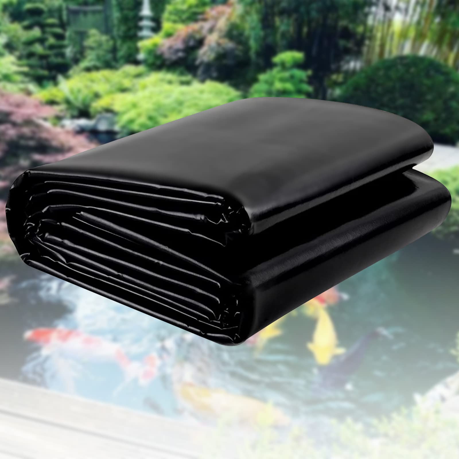 20x25 Pond Liner - 20MIL/0.5MM Thick HDPE Waterproof Fish Pond Liner for Koi, Duck, Turtle Ponds - Durable Garden Water Feature & Landscape Liner for Outdoor Use in Backyard, Patio or Farm