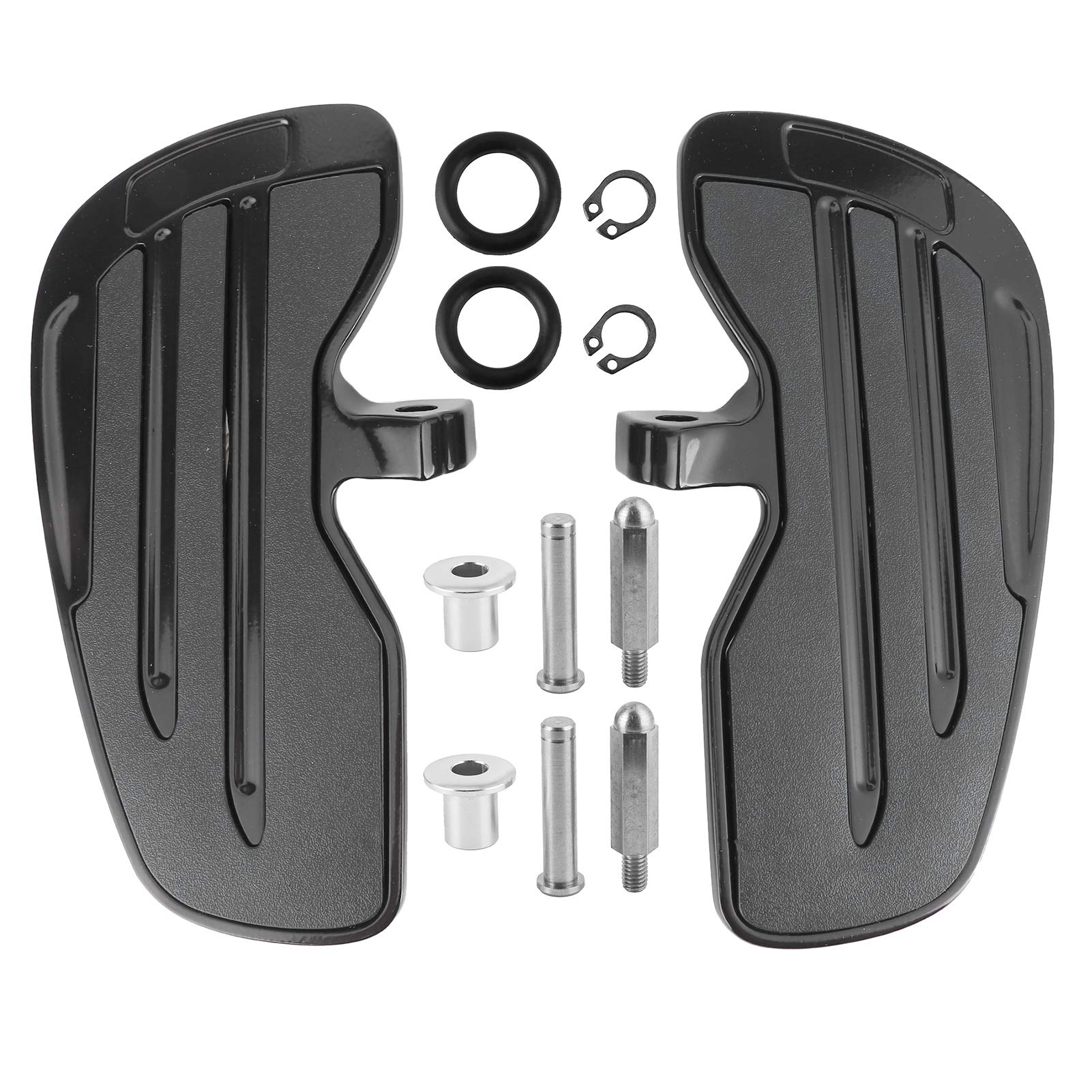 Anti-Slip Motorcycle Floorboards for Indian Scout/Sixty/Bobber 2015-2021 - Black - Enhanced Riding Comfort