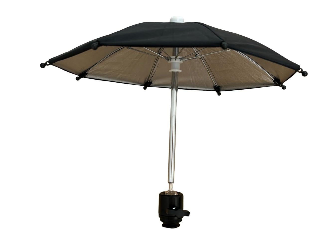 360° Swivel Camera Umbrella with Hot Shoe Mount - Waterproof Sun Shade & Rain Cover for DSLR Cameras (27cm/10.6in) - Perfect for Outdoor Photography, Vlogging, and Travel Shoots