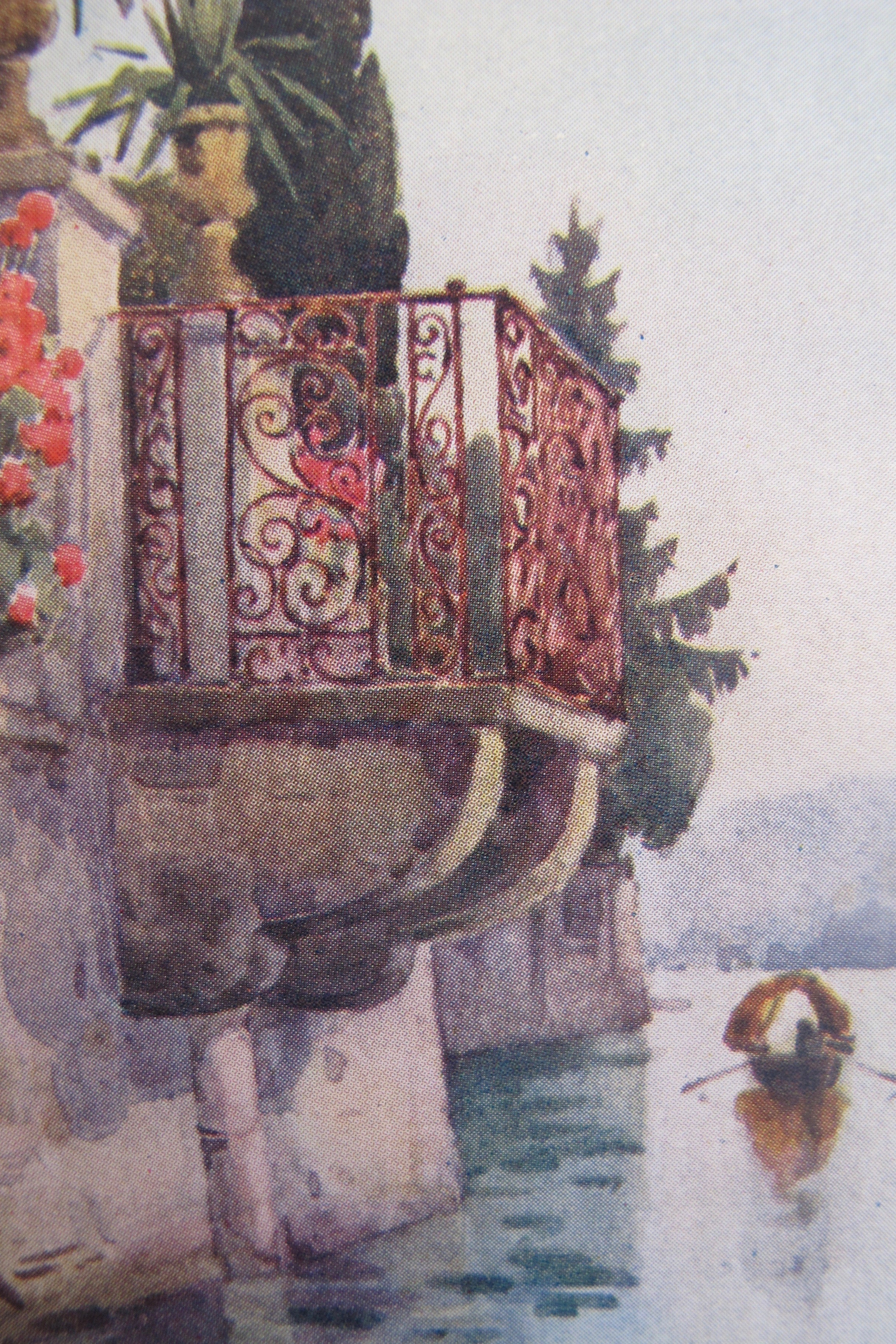 1905 Original Italian Print - Vintage Italian Travel Color Plate - A Balcony Scene - Perfect for Home Decor, Wall Art & Gift Ideas