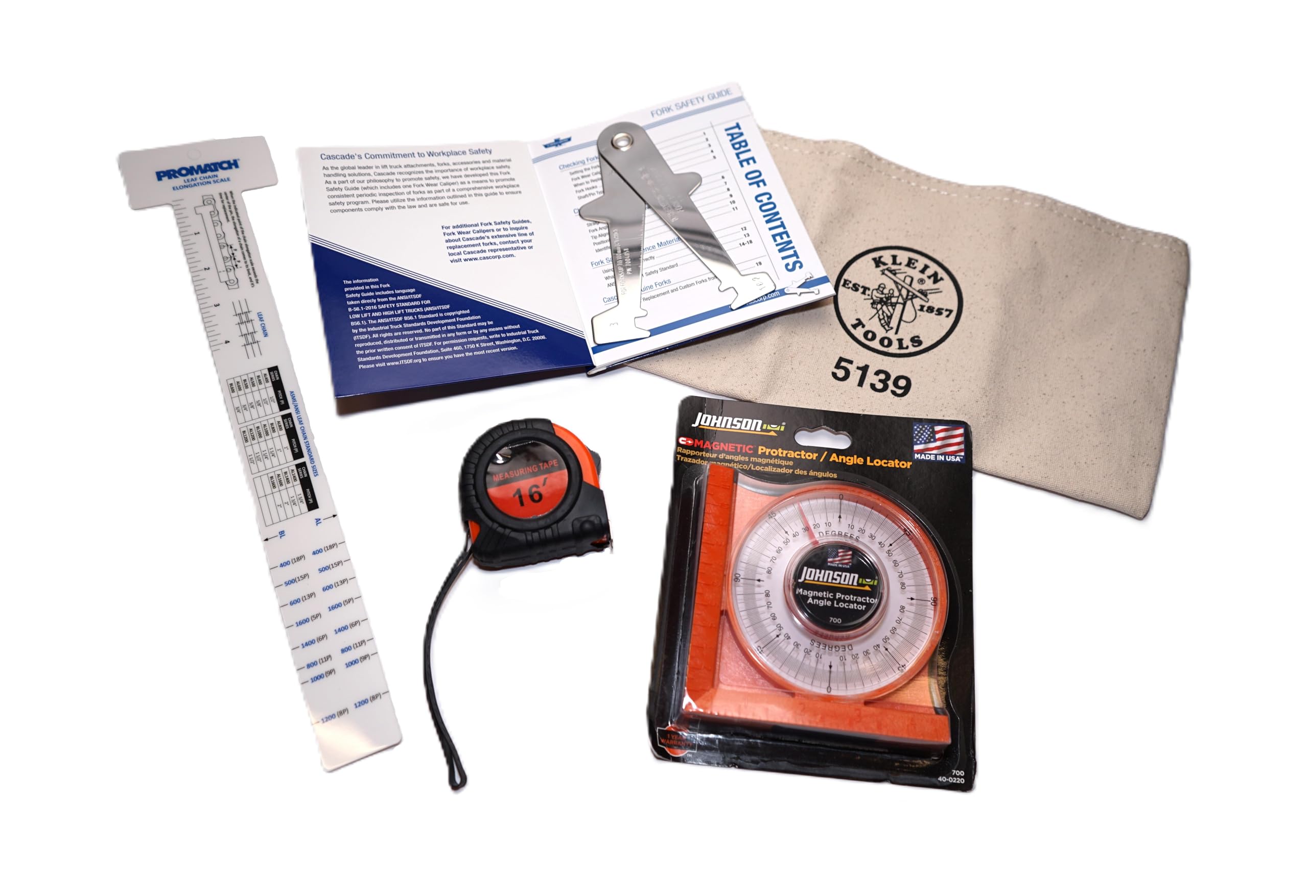 Professional Forklift Inspection Tool Kit - Essential Equipment for Safety Checks & Maintenance | Ideal for Warehouse, Construction & Industrial Use