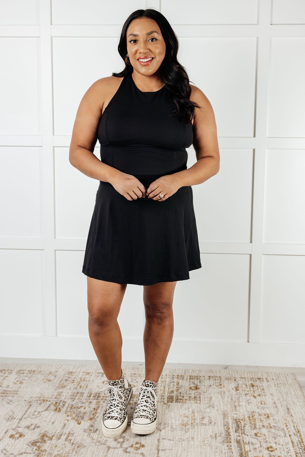 Gym and Tonic Butter Romper Dress in Black - Soft Stretchy Jumpsuit for Women, Perfect for Workout, Yoga, and Casual Wear