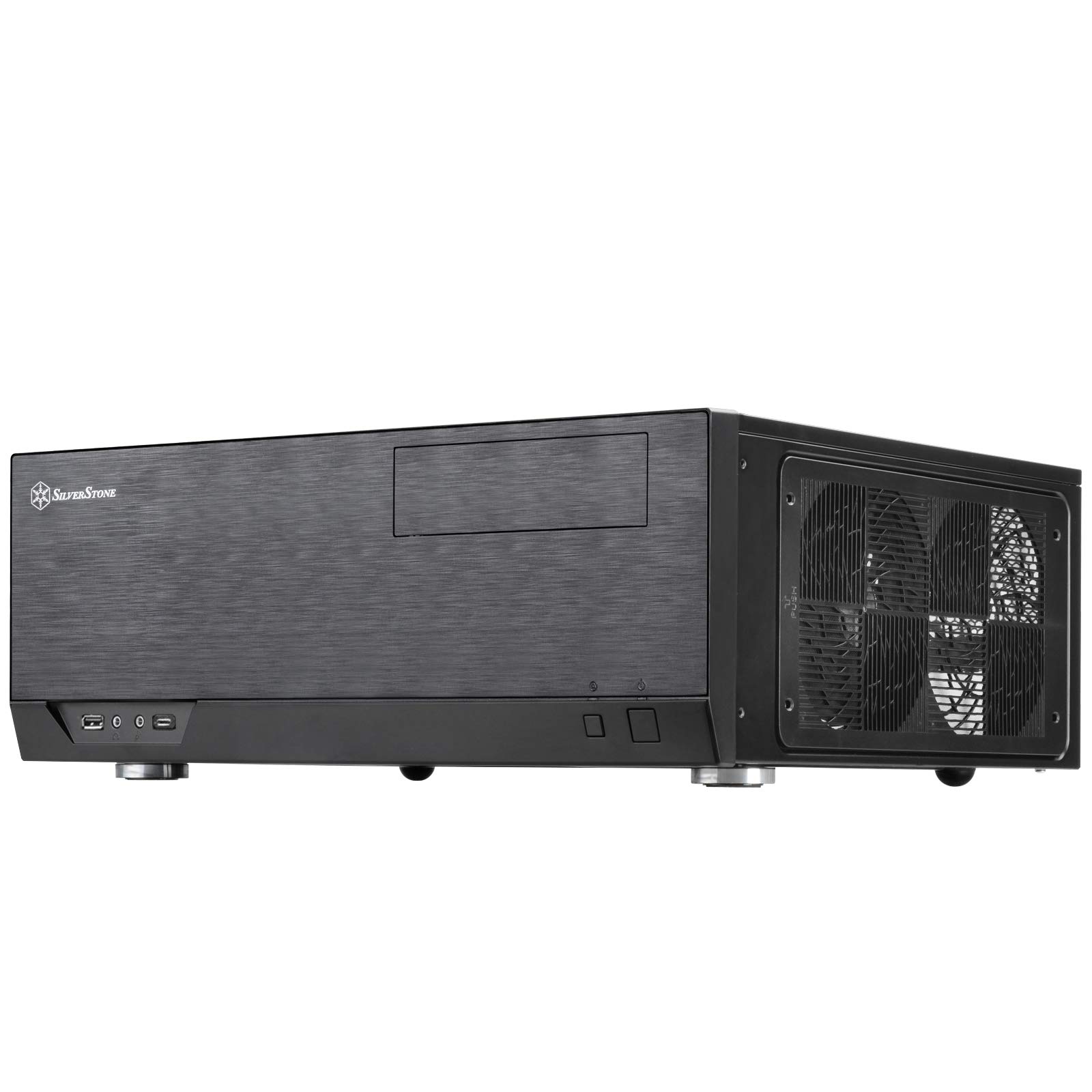 SilverStone Technology HTPC Case - ATX/Micro-ATX Computer Chassis with USB Type-C Port & Aluminum Design for Home Theater PC Builds - Perfect for Living Room Media Centers & Gaming Setups (SST-GD09B-C)