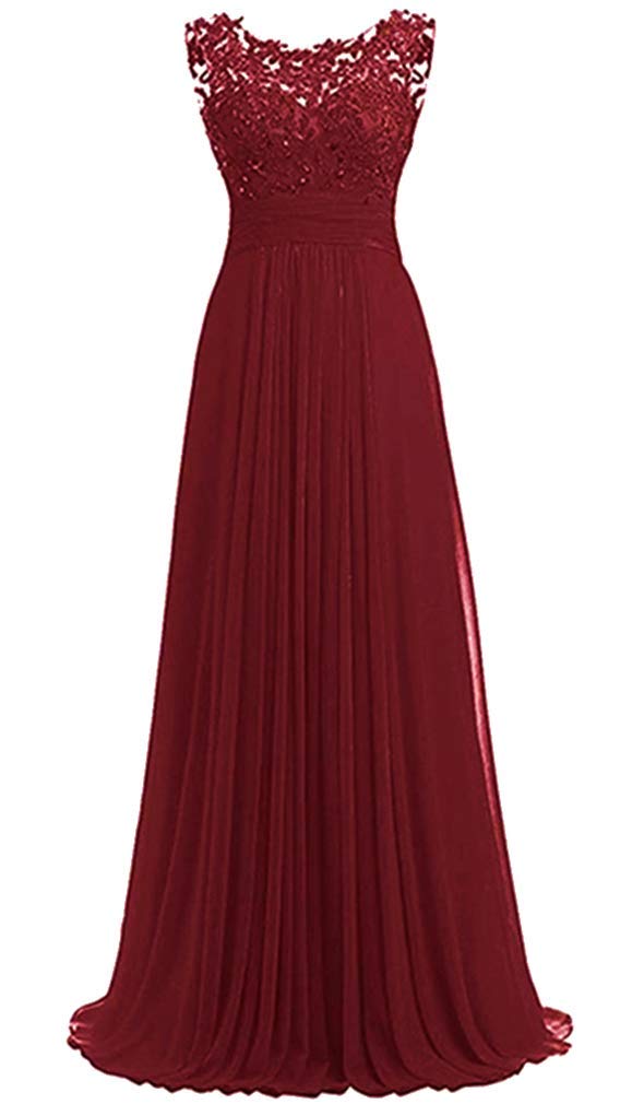 Elegant Beaded Chiffon Bridesmaid Dresses for Women - Formal Prom Gown for Wedding Party & Special Occasions