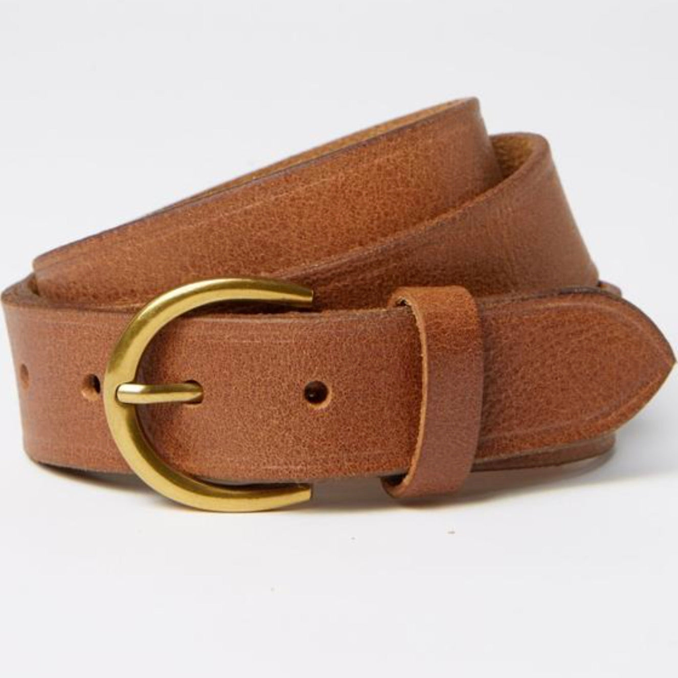 Premium Loop Leather Co Brookline Belt in Tan - Stylish & Durable Genuine Leather Belt for Men | Perfect for Casual Wear, Office & Formal Occasions
