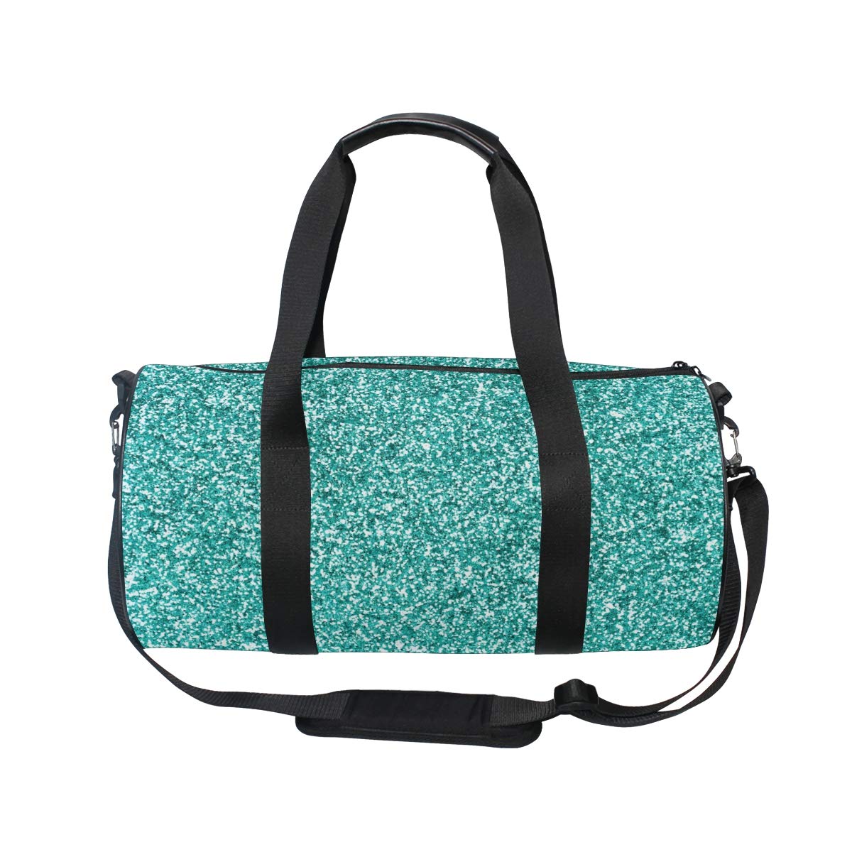 Glittery Teal Turquoise Gym Bag for Men & Women - Durable Sports Duffel with Adjustable Straps, Perfect for Workout, Travel & Gym Essentials | Water-Resistant & Spacious Design