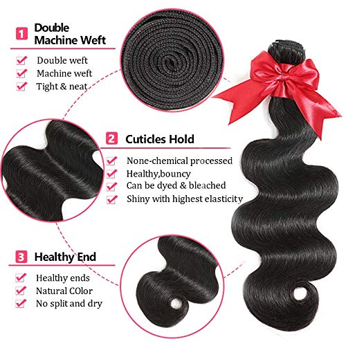8-40 Inch Brazilian Human Hair Bundles - 3 Bundles 26