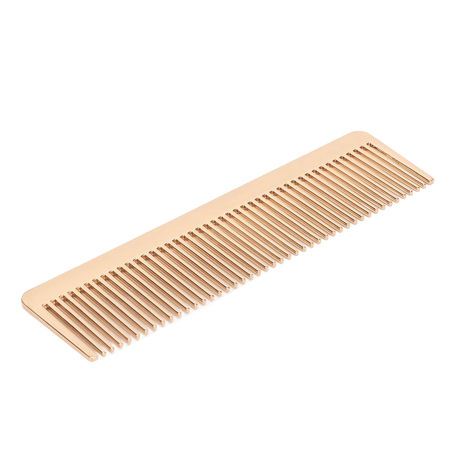 Premium Golden Beard Comb - Wide Tooth Styling Metal Mini Hair Comb for Men | Portable Travel & Home Use | Perfect for Barbers, Grooming & Styling (Great Gift for Dad, Husband)