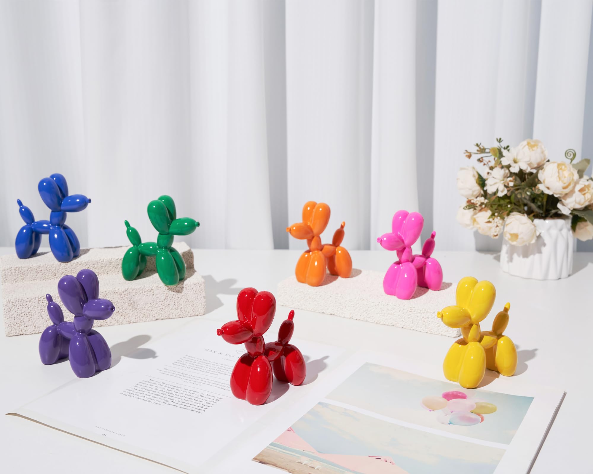 Vibrant Pink Balloon Dog Statue - 4
