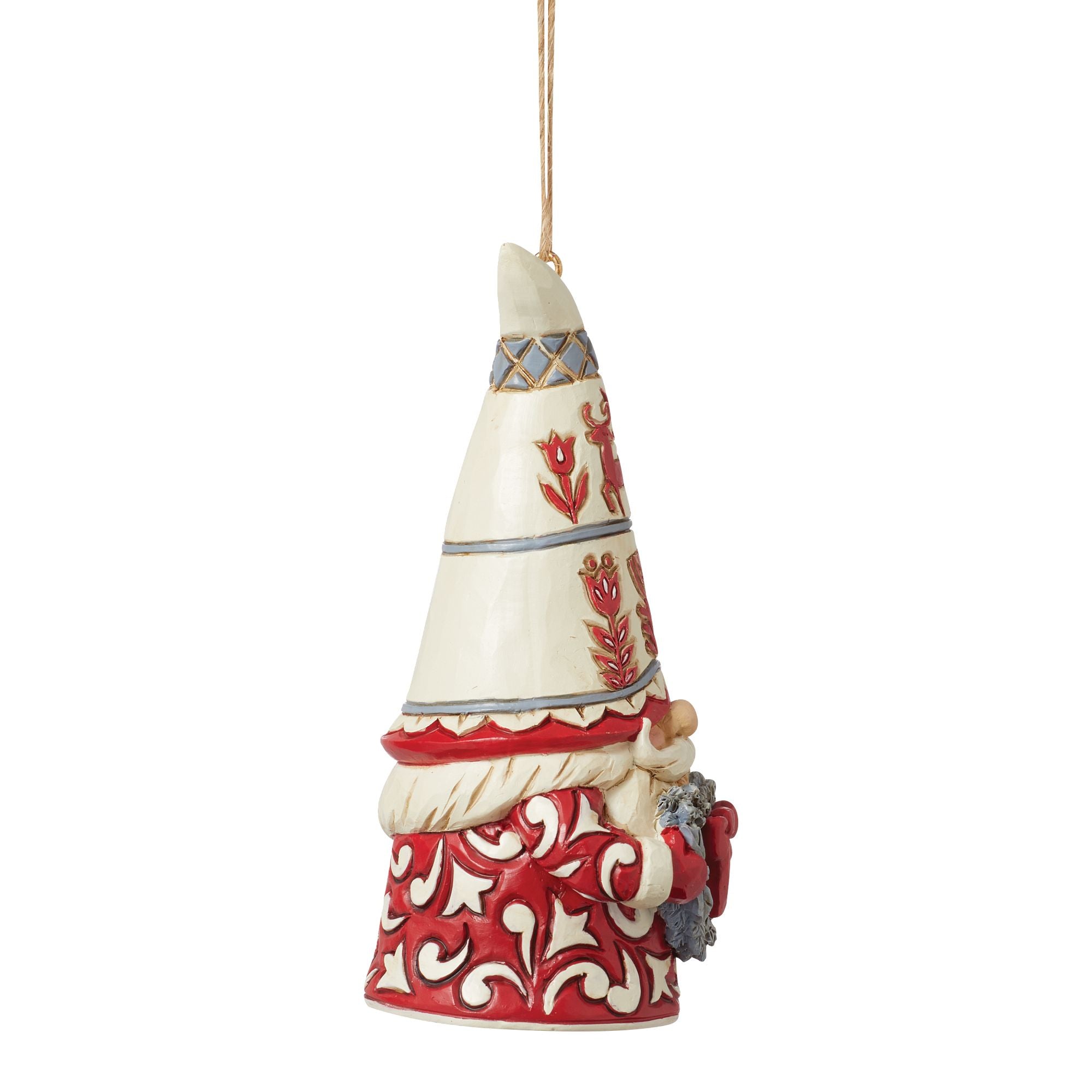 Nordic Noel Gnome with Heart Ornament - Christmas Tree Decor, Holiday Home Decoration for Festive Season & Gift Giving