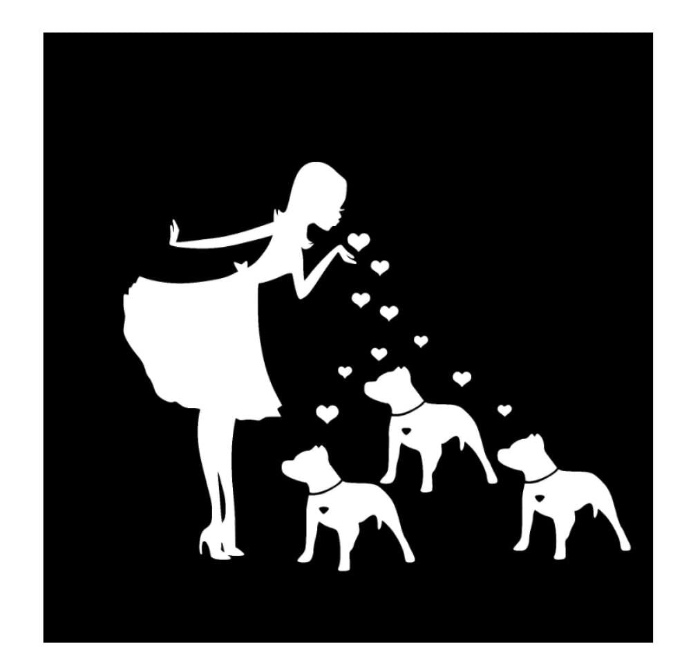 Funny Pitbull Dog Car Stickers - 28Cm Waterproof Vinyl Decals for Bumper, Windshield & Boot | Durable PVC Sunscreen Protection | Perfect for Pet Lovers & Car Enthusiasts