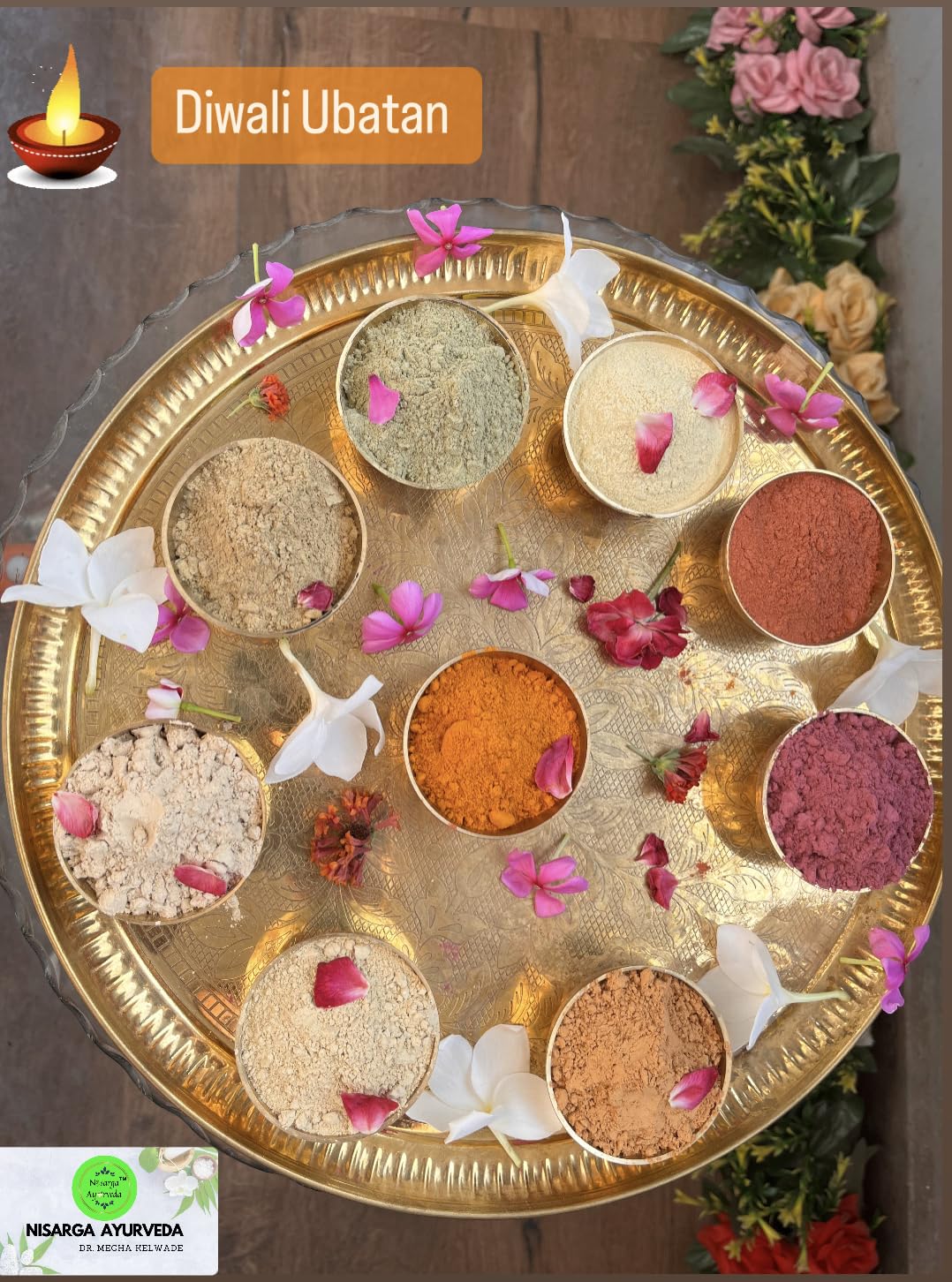 Best Ayurvedic Ubtan Face & Body Scrub - Natural Rose, Sandalwood & Turmeric for Tan Removal, Acne & Blemish Treatment (100g) | Daily Skincare & Spa Routine