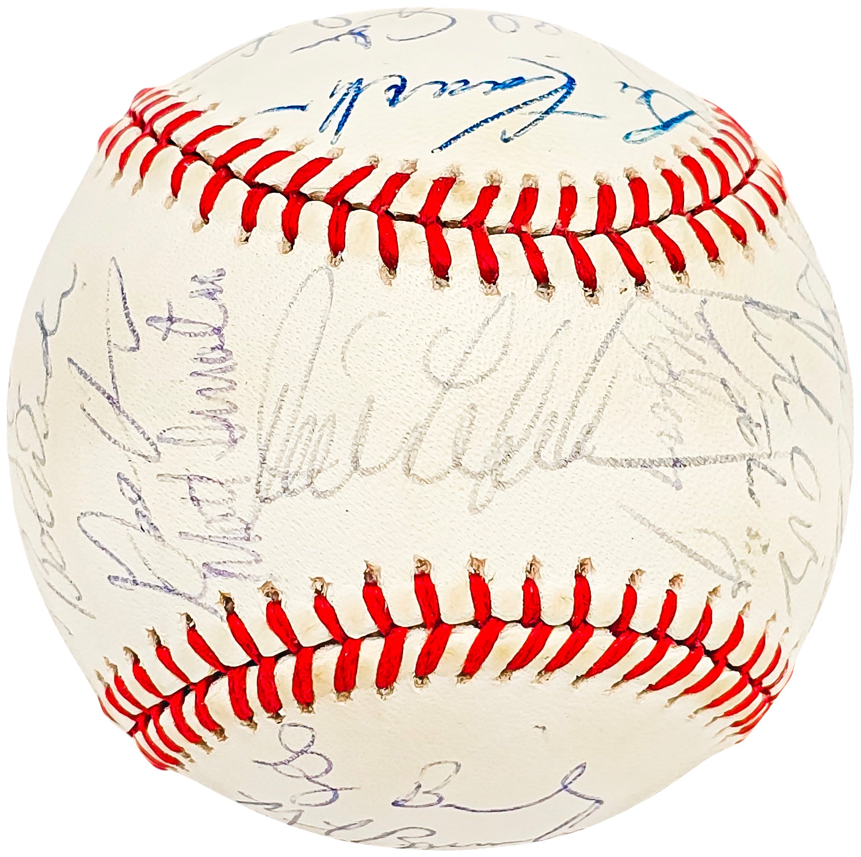 1990 Seattle Mariners Autographed Official AL Baseball - 29 Signatures Including Ken Griffey Jr. & Edgar Martinez | Collectible MLB Memorabilia for Fans & Sports Enthusiasts | Perfect for Display, Gifts, and Sports Collections