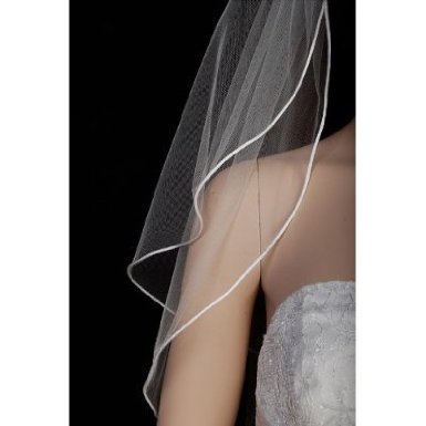 2 Tier Cathedral Bridal Veil with Crystals for Weddings
