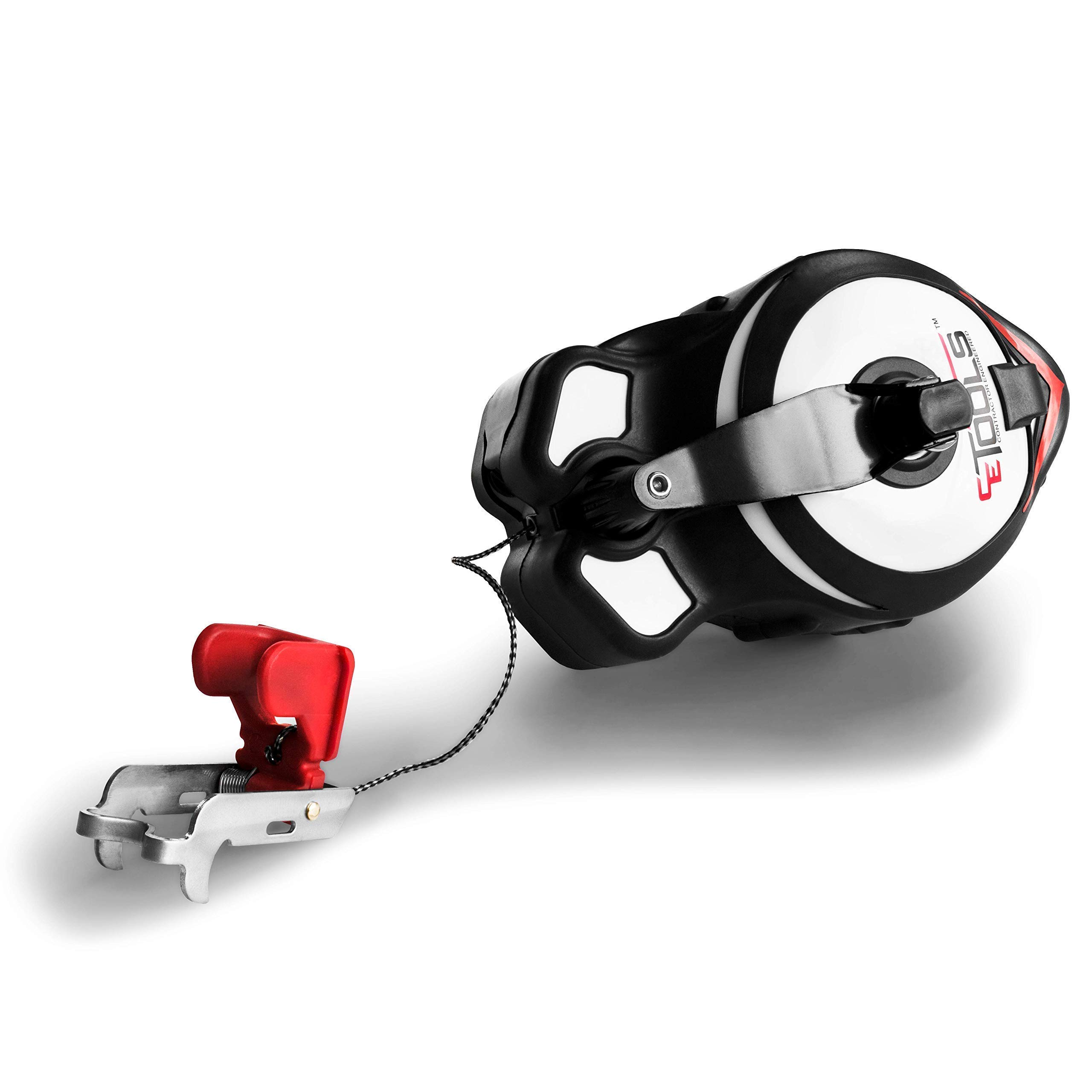 CE TOOLS SnapBack® Reel Chalk Line with Quick-Release Tip - Perfect for Construction, DIY Projects & Professional Marking
