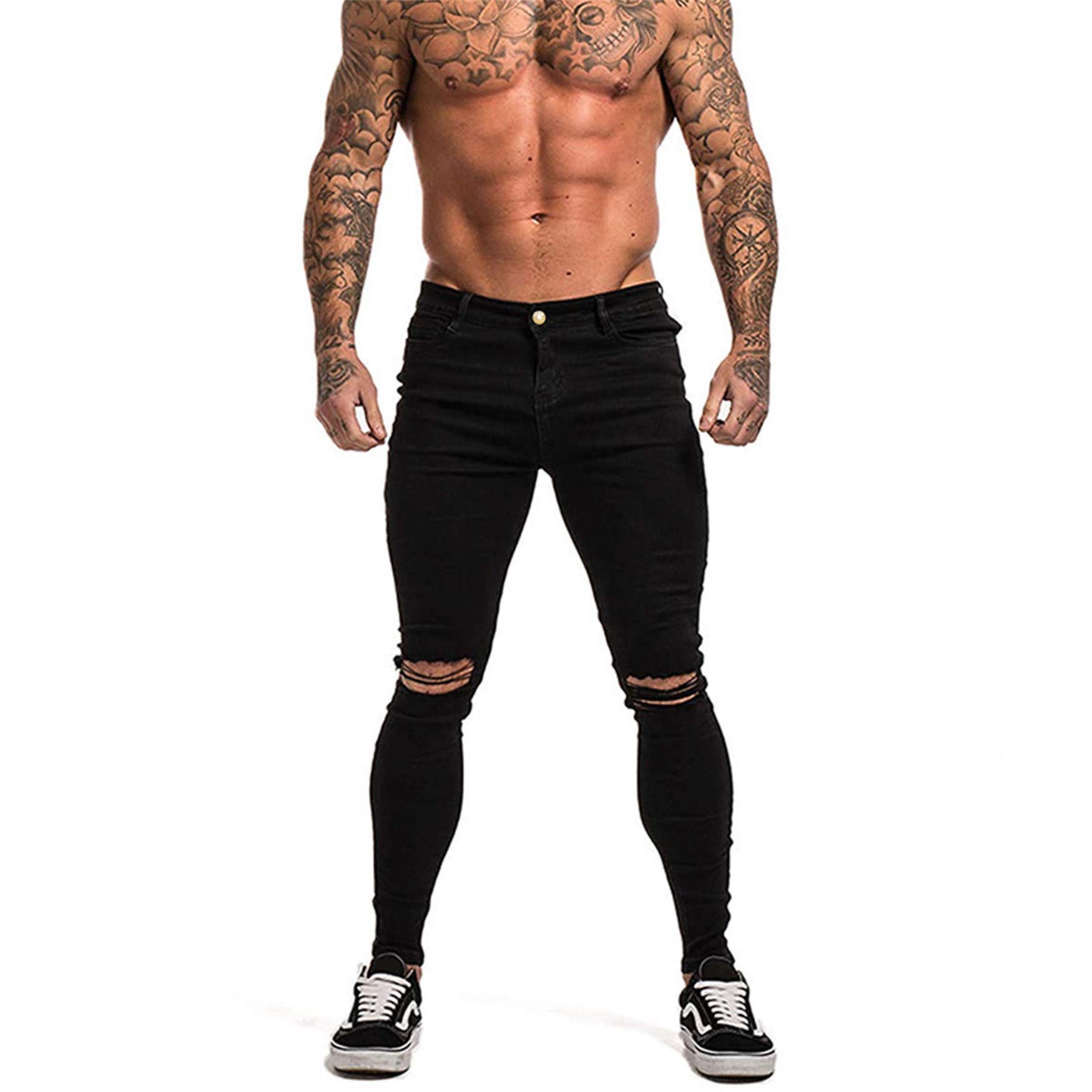 Andongnywell Men's Ripped Skinny Jeans - Stretch Denim Pants with Distressed Details | Perfect for Casual Wear, Street Style & Night Out