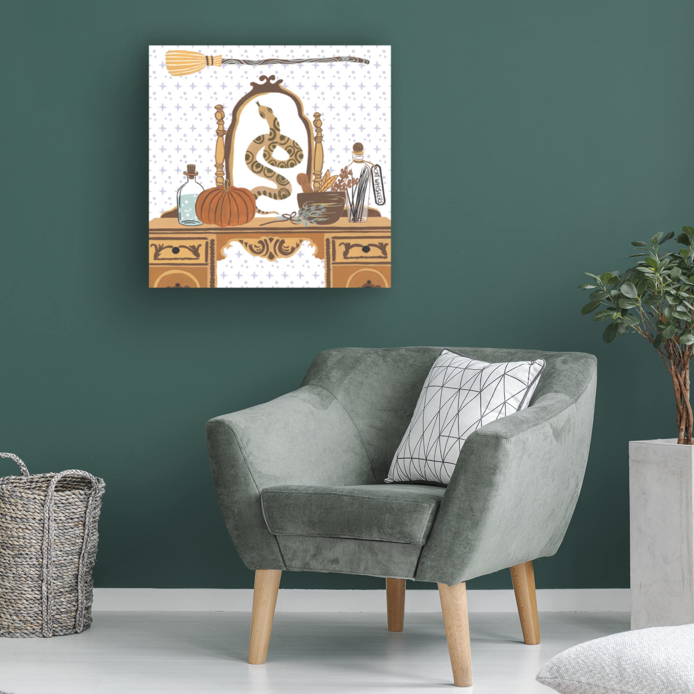 Trademark Fine Art 'Halloween Prep II' Canvas Wall Art by Melissa Wang - Spooky Home Decor for Halloween Party & Living Room