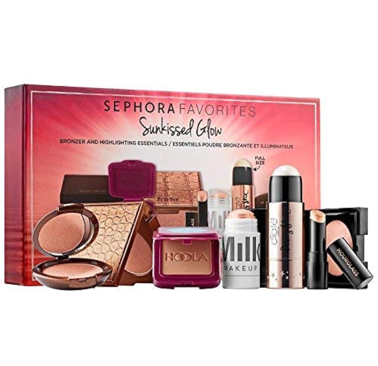 SEPHORA FAVORITES Sunkissed Glow 7-Piece Bronzer & Highlighter Makeup Set - Face Contouring Kit for Sun-Kissed Summer Look, Beach Vacation & Glowing Skin