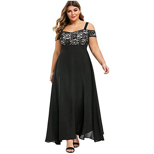 Plus Size Women's Floral Lace Cold Shoulder Maxi Dress - Elegant Evening Party & Birthday Gown for Curvy Women | Perfect for Cocktail Parties, Date Nights & Special Occasions